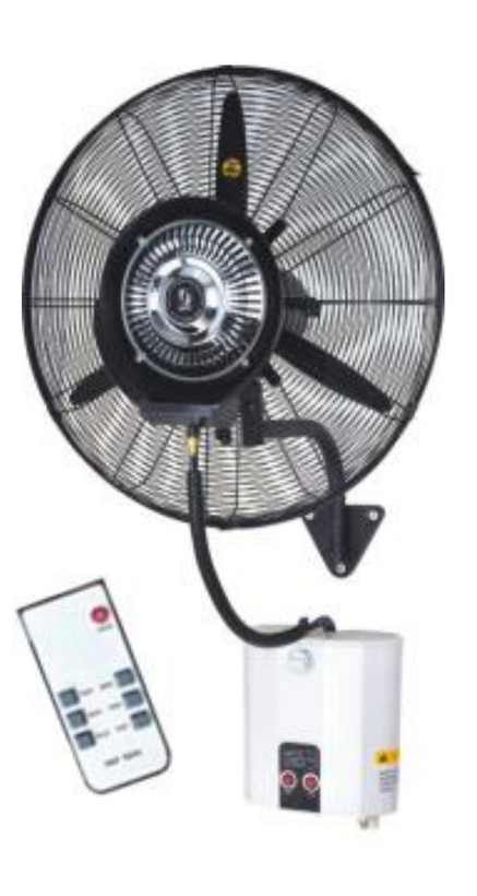 پنکه مهپاش۶۵ دیواری کنترلی